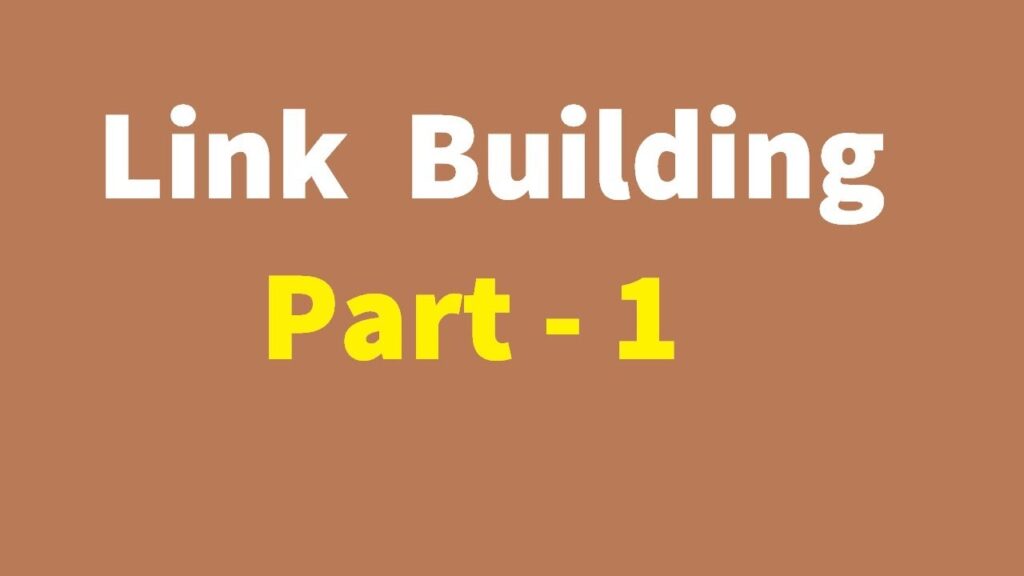 Link Building Part 1  Online Class 20 December 2018