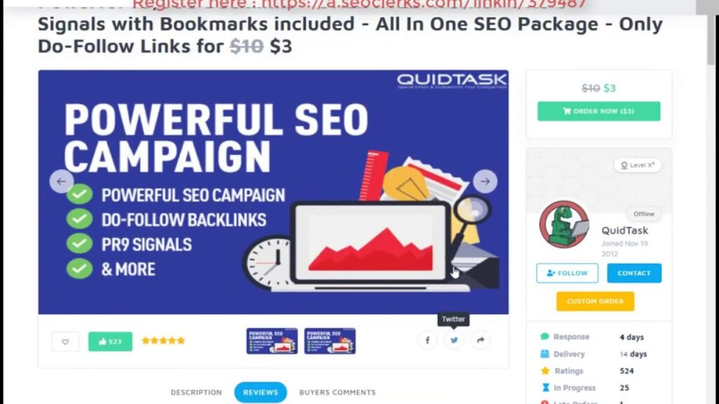 Powerful 10,000 Backlinks UNLIMITED Traffic PR9 Social Signals On SEOClerks