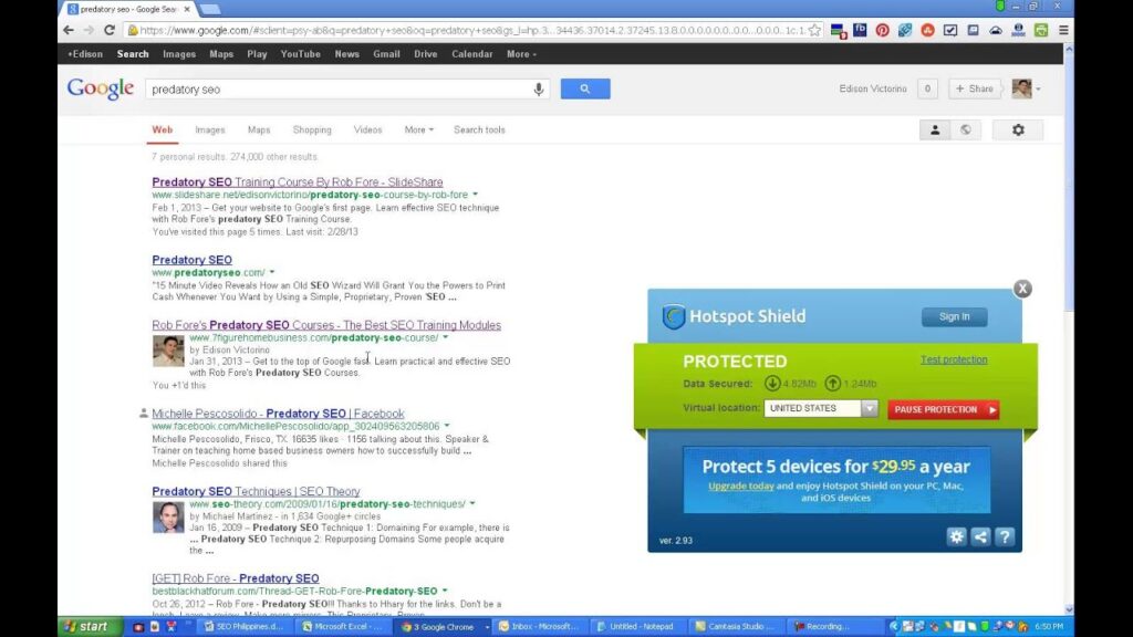 SEO Services Philippines - Proof of Work - Edison Victorino