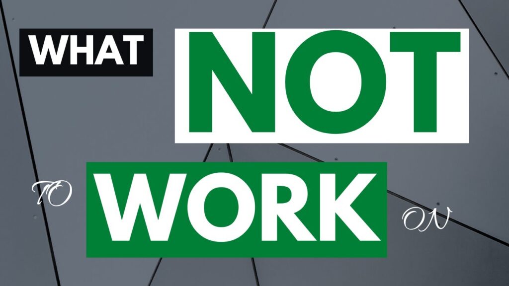 What NOT to Work On with Affiliate and Authority Sites