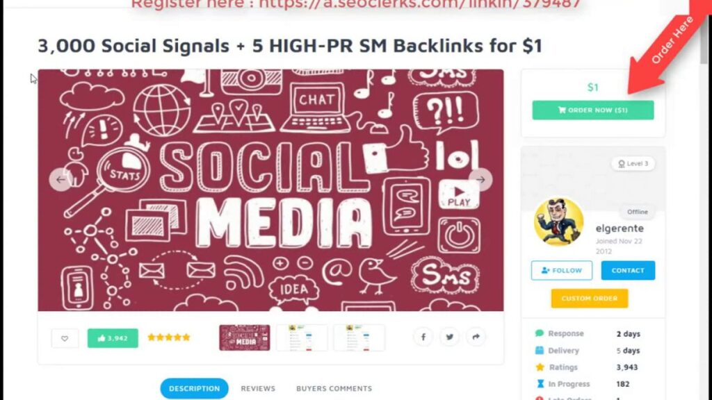 3000 Social Signals 5 HIGH PR Social media Backlinks for $1 On SEOClerks