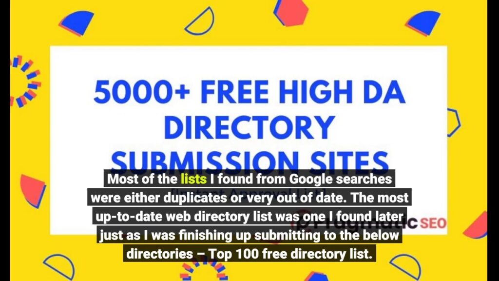 49 Free Web Directories for Building Backlinks