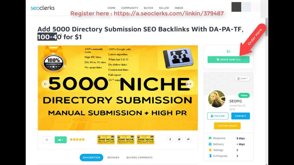 5000 Directory Submission SEO Backlinks With DA PA TF, 100 On SEOClerks