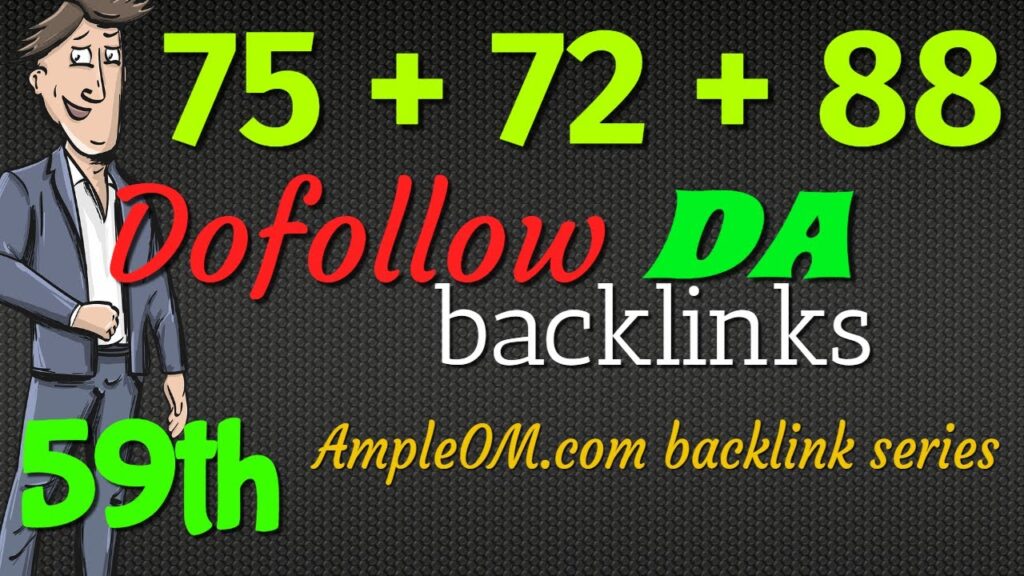59th video: High DA 75 + 72 + 88 free backlinks guide