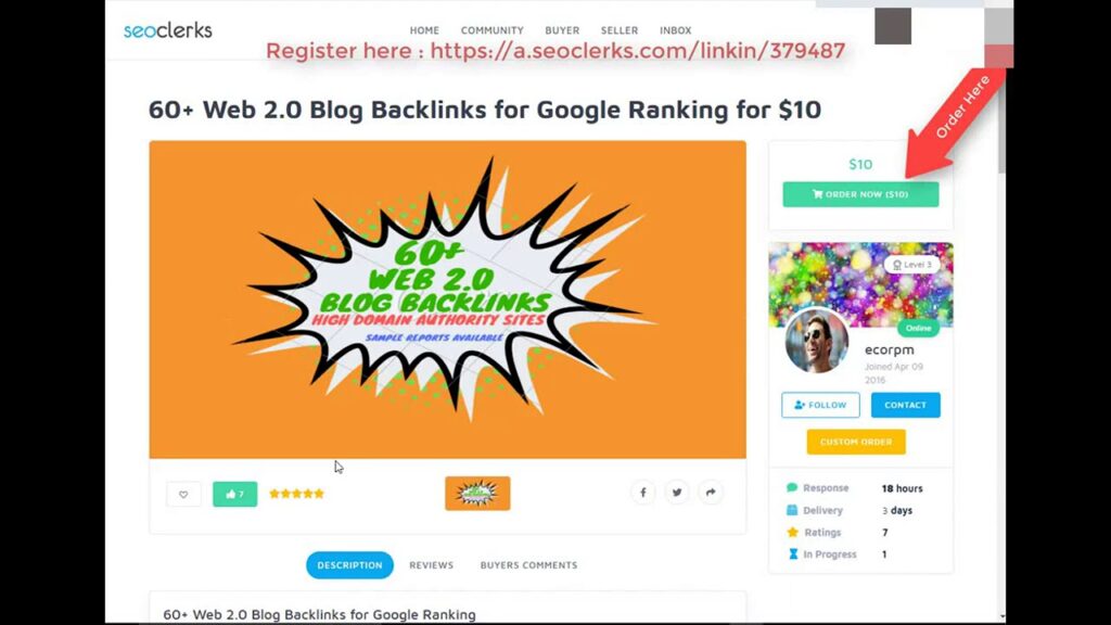 60 Web 2 0 Blog Backlinks for Google Ranking for $10 On SEOClerks