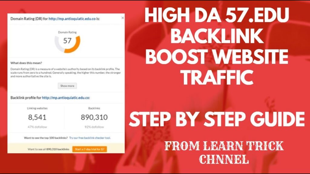 Create Free High DA 57 .Edu Backlinks |  Boost Website Traffic  | .Edu Backlinks 2020