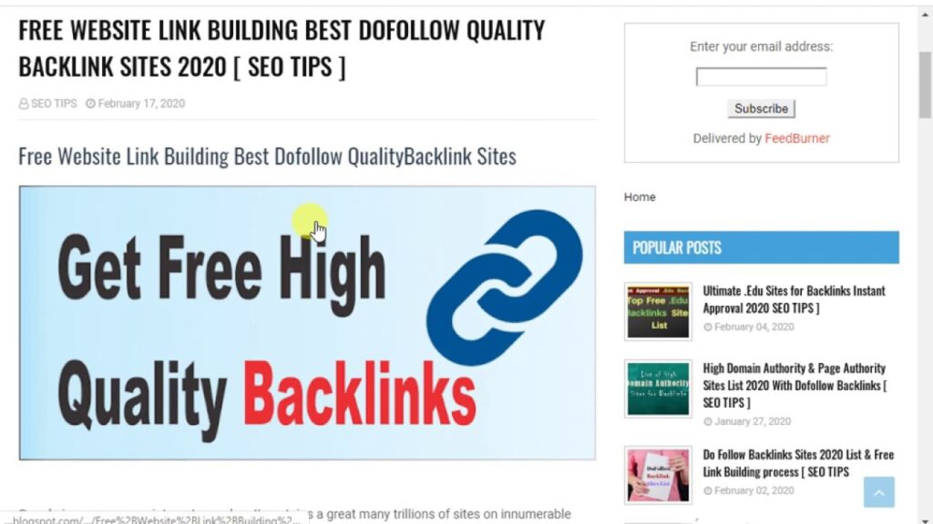 Free Do Follow Backlink from High Domain Authority Website 2020  SEO TIPS ]