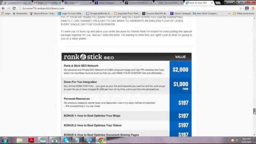 Generate High PR Backlinks With Rank and Stick SEO!