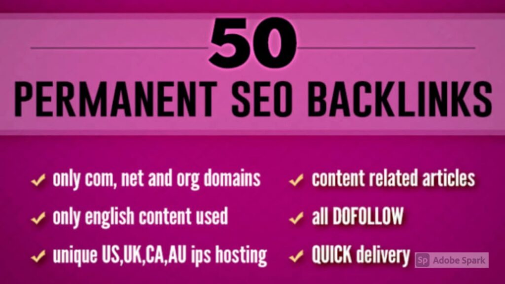 I will do 50 permanent dofollow SEO backlinks for google ranking