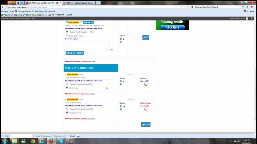 Pinterest Repins Service - Buy Repins - Pinterest Backlinks SEO search engine rankings