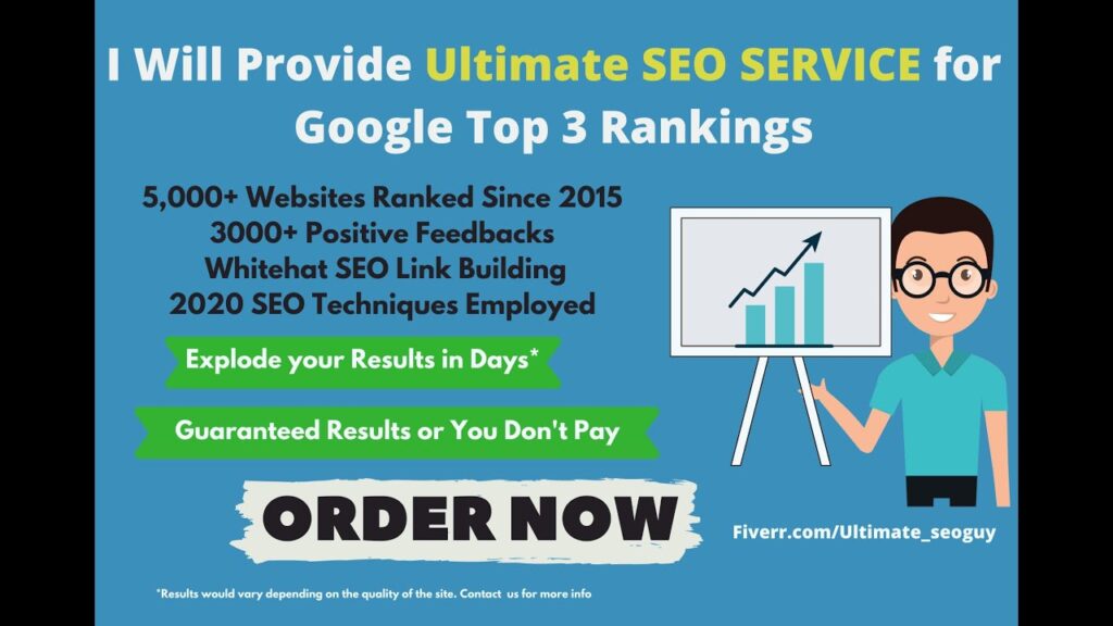 I will do ultimate #seo service for page 1 #rankings in days