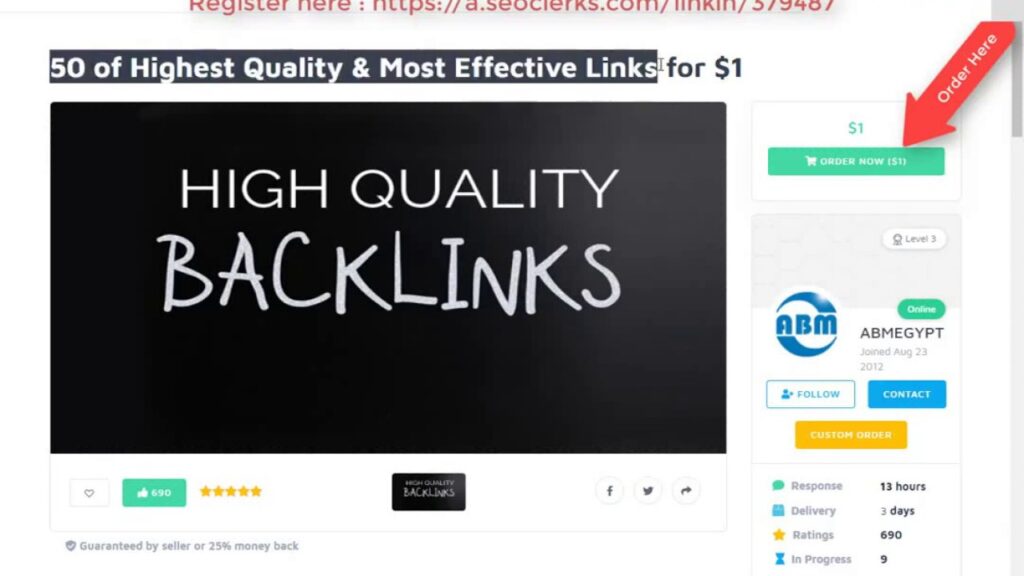 50 of Highest Quality Most Effective Backlinks On SEOClerks Just $1