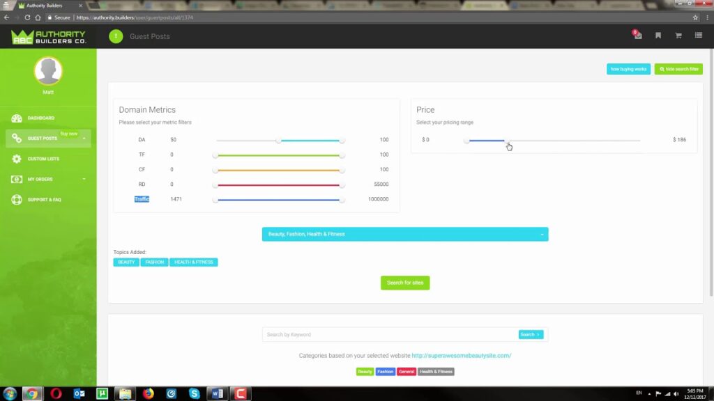 Authority Builders Dashboard Walkthrough