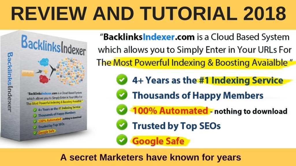 Backlinks Indexer 2018 ( Review and Tutorial )