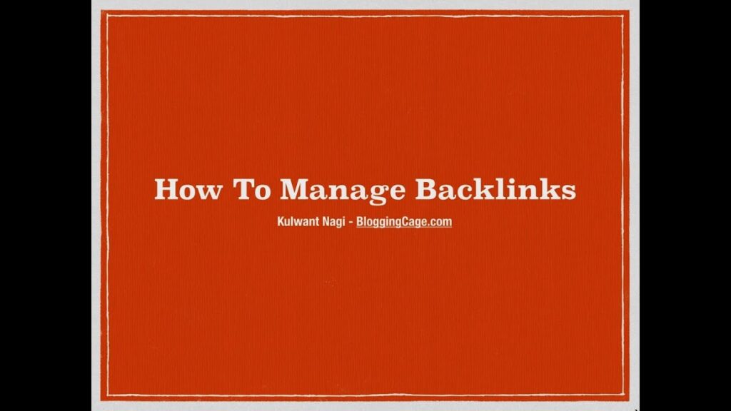 How to Manage Backlinks - FREE Software
