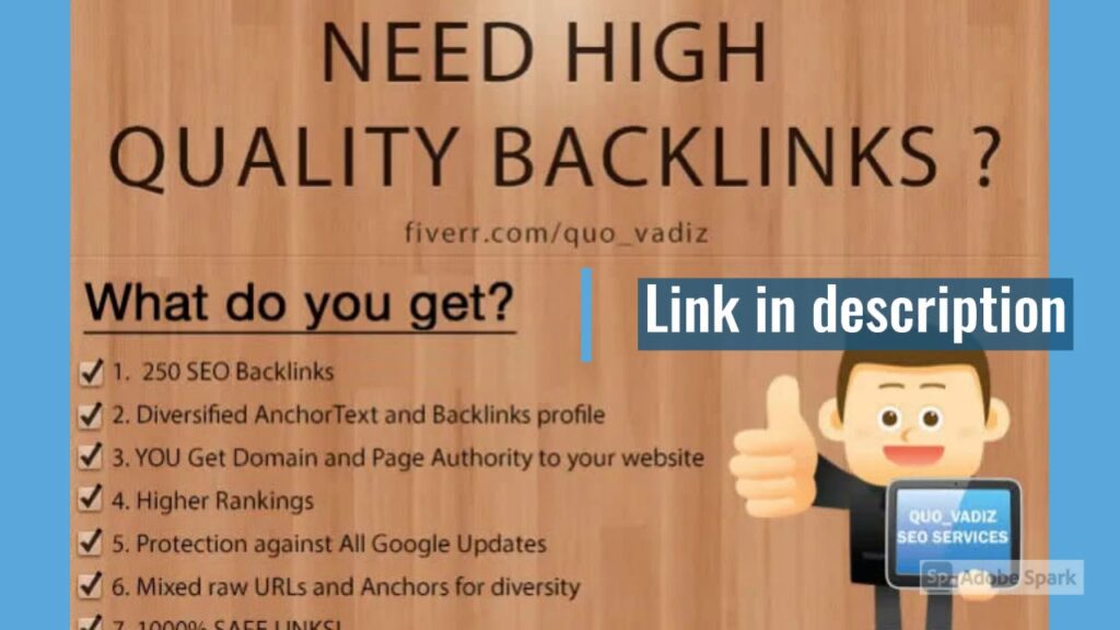 I will 250 high quality backlinks improves SEO in 2020