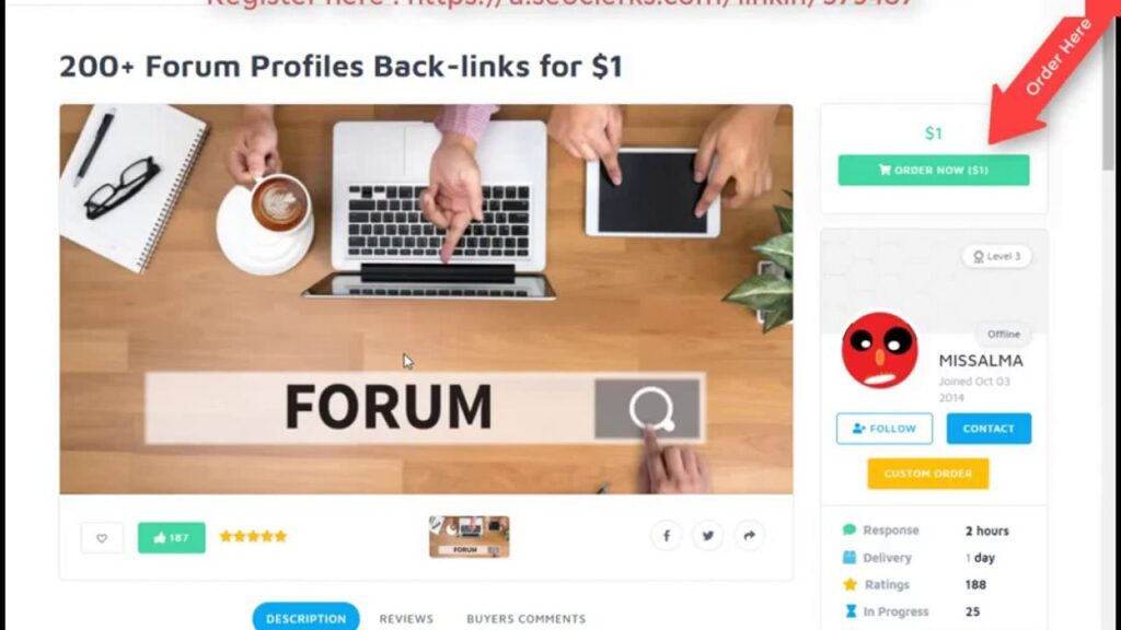 Rank Your Site With 200 Forum Profiles Backlinks for $1 On SEOClerks