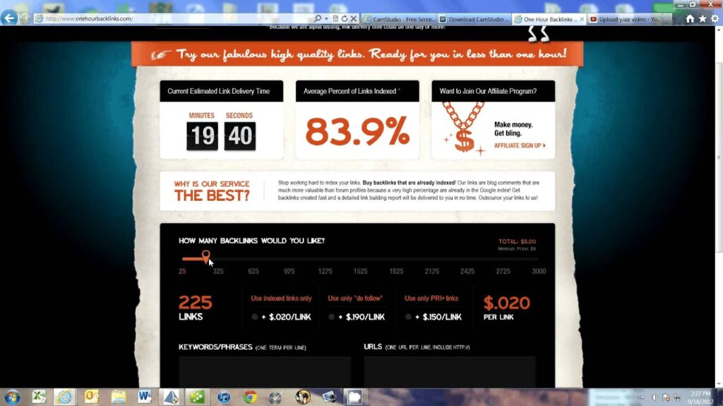 SEO-One Hour Backlinks Review. Burt Steingraeber Consultant Milwaukee Wisconsin