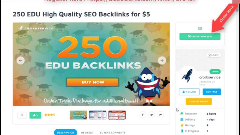250 EDU High Quality SEO Backlinks Just For $5 On SEOClerks
