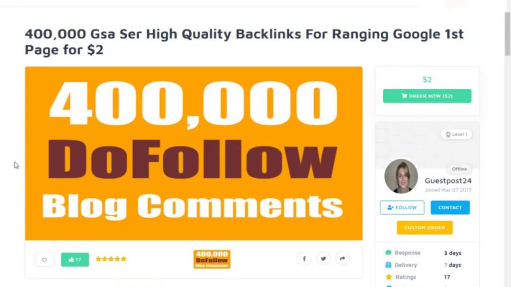 Buy 400,000 Gsa Ser High Quality Backlinks For Ranging Google 1st Page on SEOCle