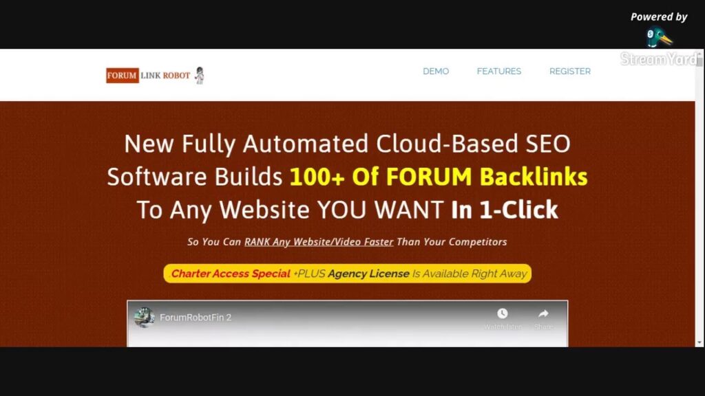 ForumLinkRobot – Get 100+ forum backlinks to every website/URL you submit