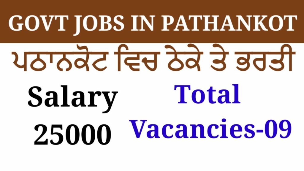 GOVT JOBS IN PATHANKOT PUNJAB / ONE STOP CENTRE JOBS PATHANKOT NIC / PUNJAB GOVT JOBS