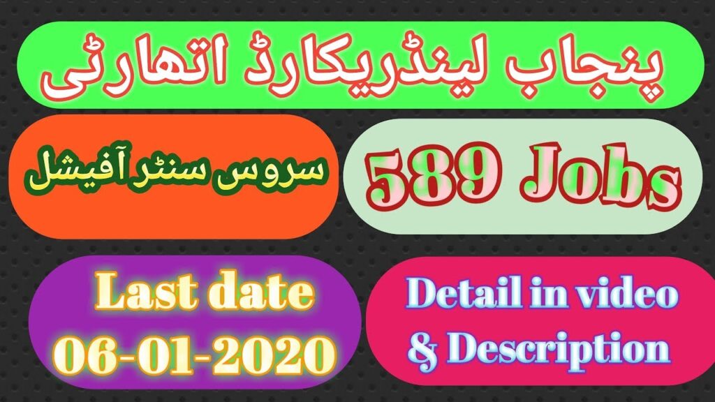PPSC jobs Punjab land records authority