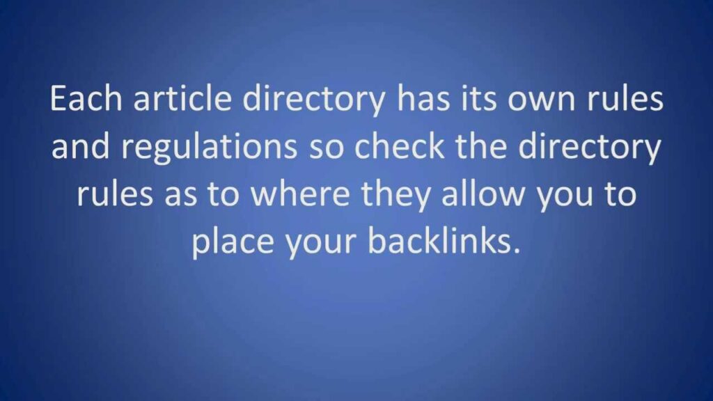 SEO Tip - How to build backlinks from Article directories