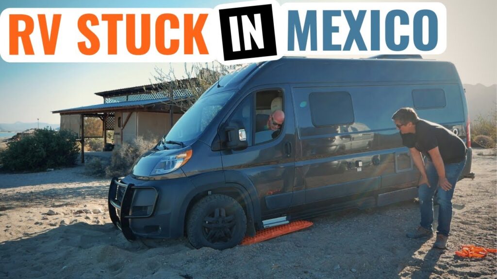 Vanlife in Mexico: Van Stuck in Baja Mexico Sand