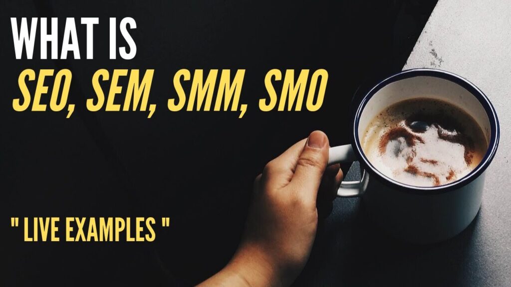 What is SEO, SEM, SMM, SMO? Live Examples.