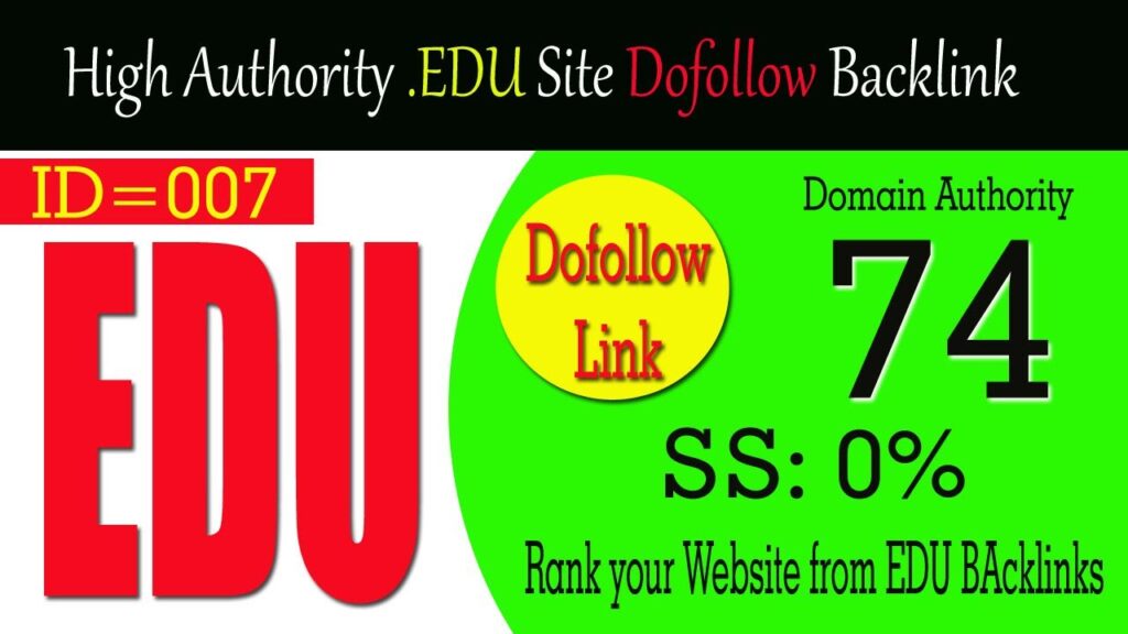 Create Free Dofollow backlink from High DA Edu website