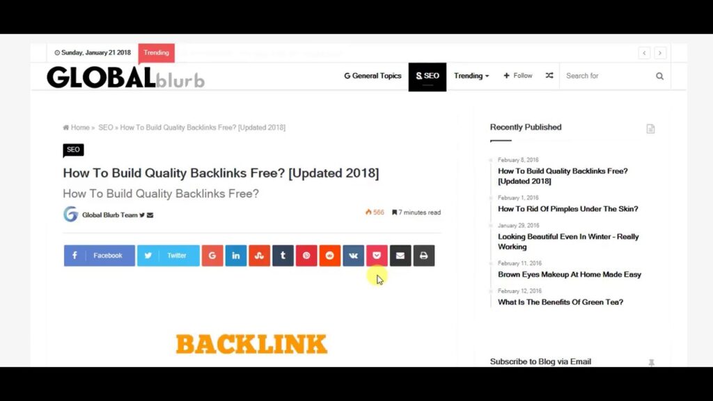 How To Build Quality Backlinks Free in 2018?