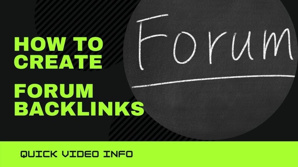 How To Create Forum Backlink | Do-Follow Back-link Creation
