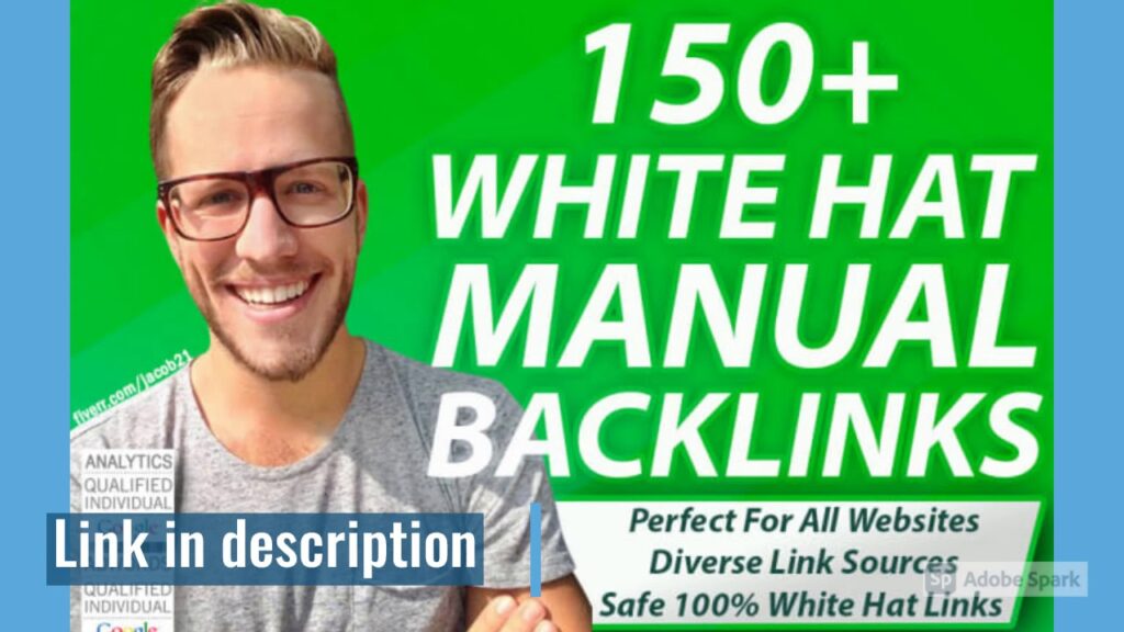 I will 150 SEO backlinks white hat manual link building service for google top ranking
