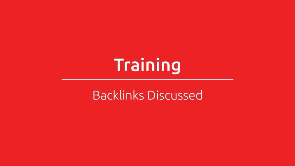 Redshift training: SEO backlinks