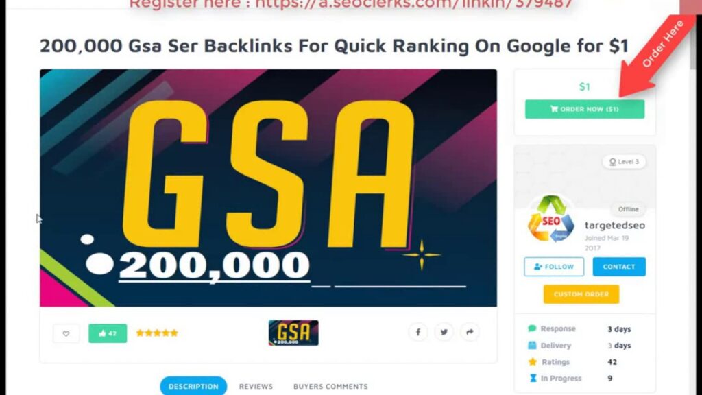 200,000 Gsa Ser Backlinks For Quick Ranking On Google for $1 On SEOClerks