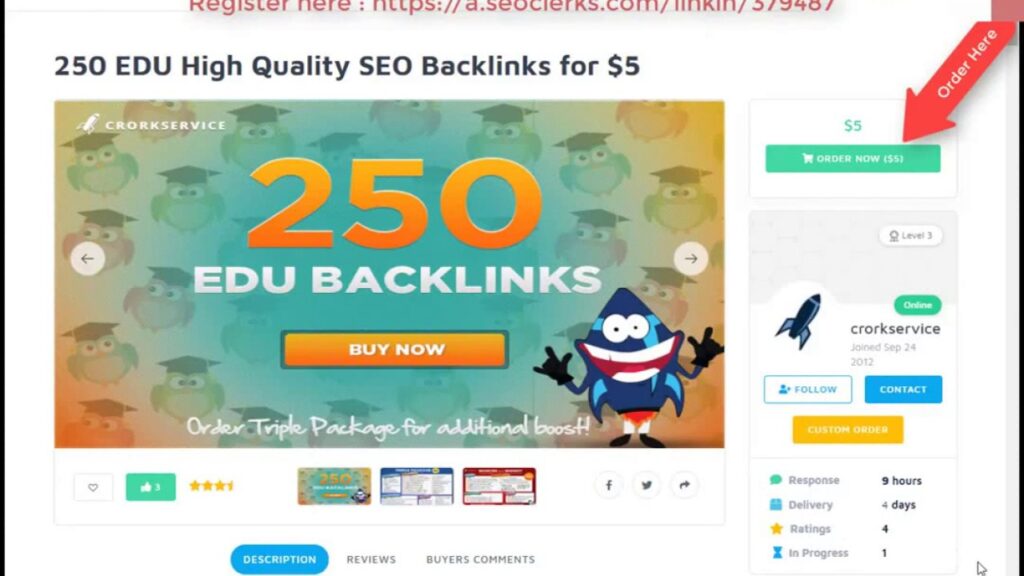 250 EDU High Quality SEO Backlinks Just For $5 On SEOClerks
