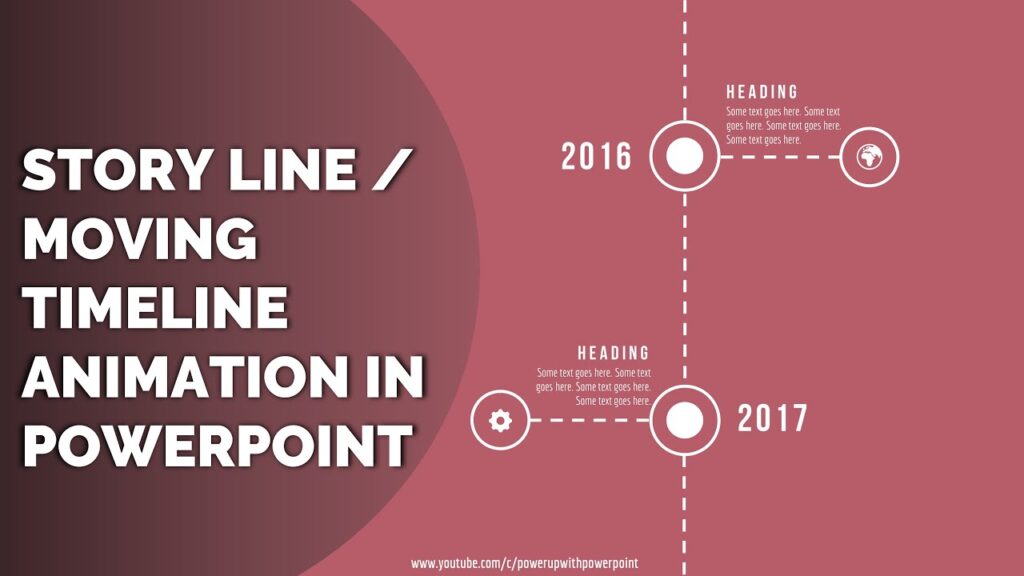 81.[PowerPoint] Create Story line Animation or Create Moving TimeLine Animation | PPT Templates