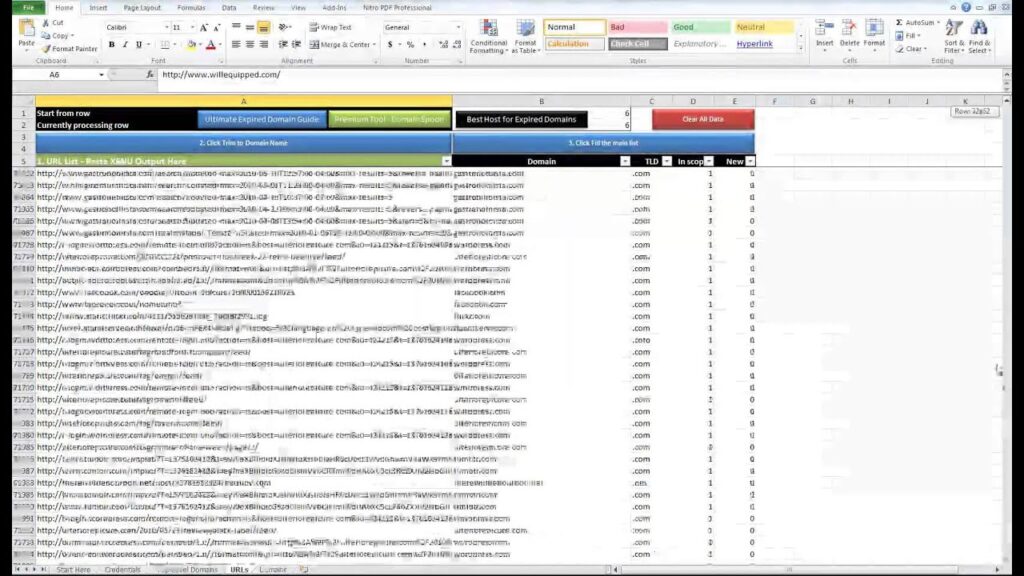 Find Expired Domains With Backlinks Using Custom Software Built In Excel
