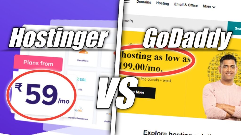 Hostinger vs Godaddy How to choose Hosting and Domain Watch this video before buying Hosting/ Domain