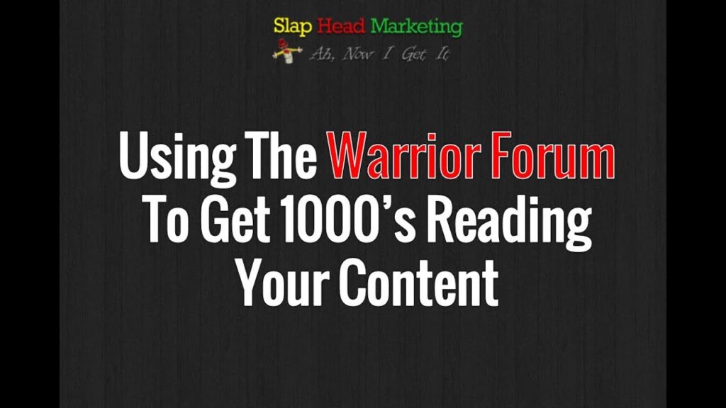 How To Get Thousands Of Visitors Reading Your Content From The Warrior Forum