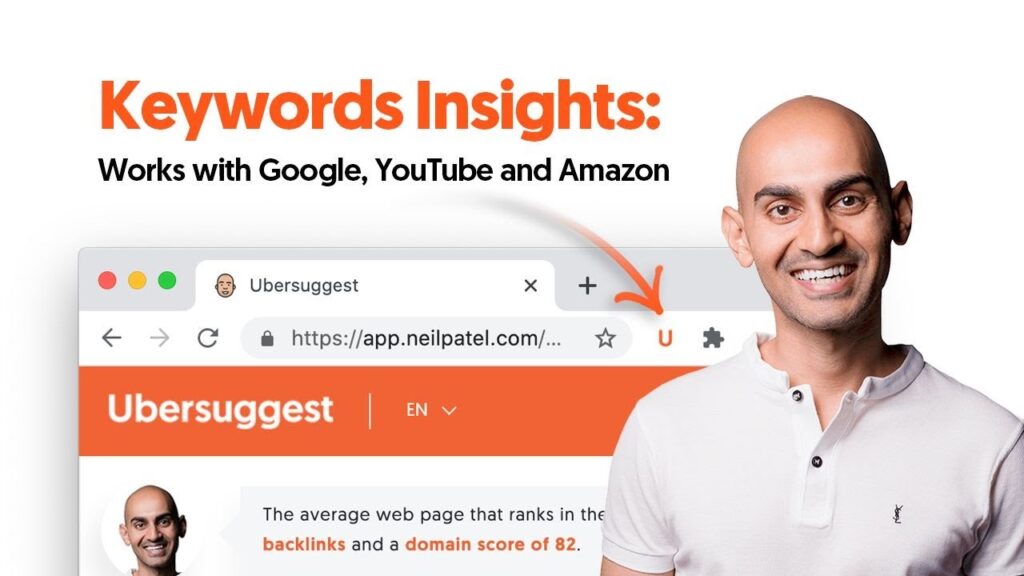 Keywords Insights by Ubersuggest Chrome Extension: How to get Keyword Ideas From the SERP