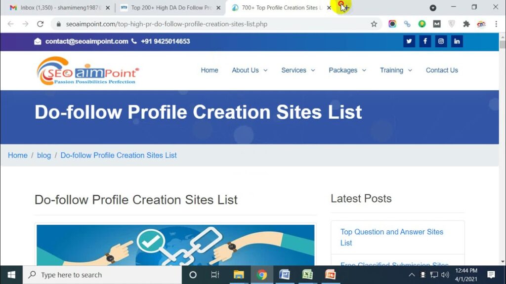 Profile Backlinks | OffPage SEO | 11:00 Am Batch | 2021