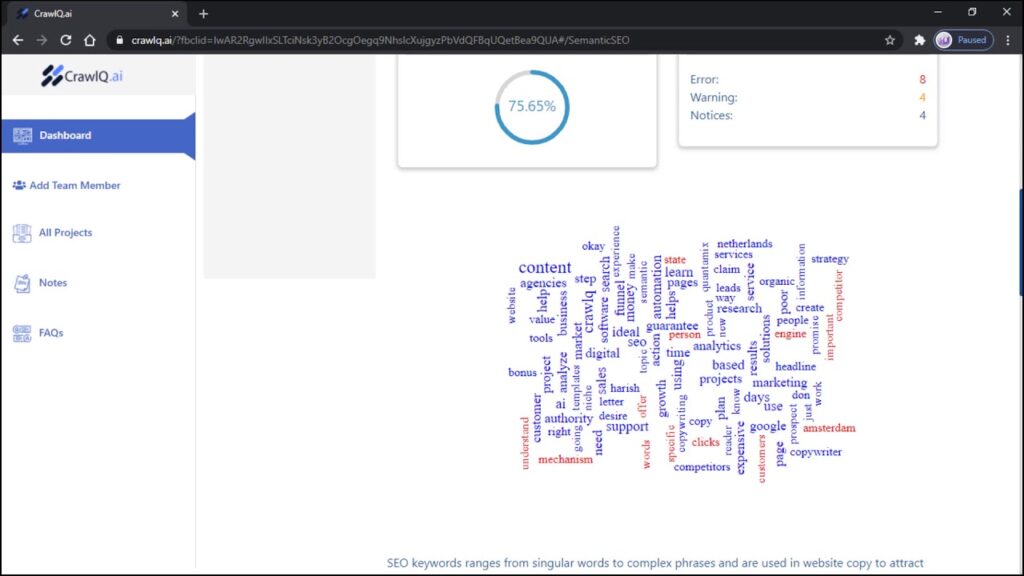 Semantic SEO feature description